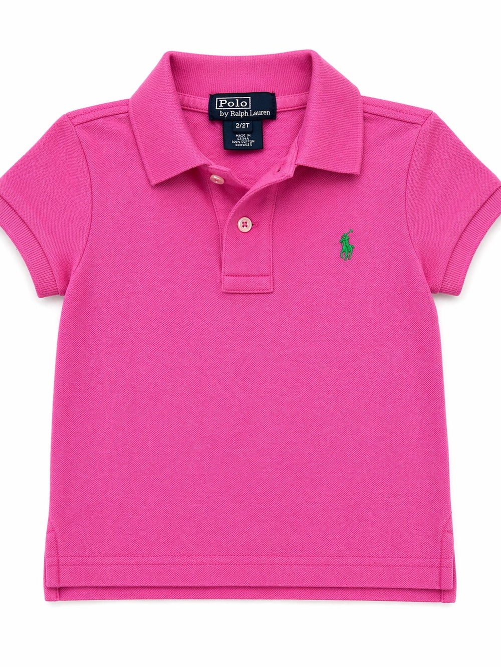Polo by Ralph Lauren Hot Pink Short Sleeve Polo with Green Logo